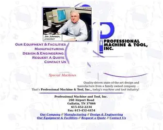 Professionalmachine.com(Tools and dies) Screenshot