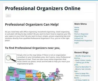 Professionalorganizersonline.com(Find Professional Organizers and Tips for Household Organizing and Office Organizing) Screenshot