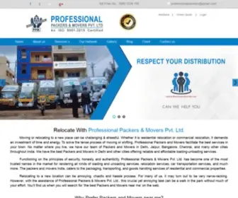 Professionalpackersindia.com(Professional Packers Movers) Screenshot