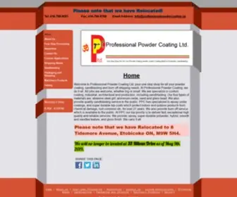 Professionalpowdercoating.ca(Powder Coating Company) Screenshot