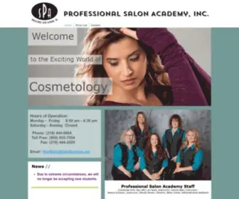 Professionalsalonacademy.com(Professional Salon Academy) Screenshot