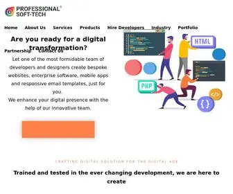 Professionalsofttech.com(Web Development & Mobile App Development Company) Screenshot