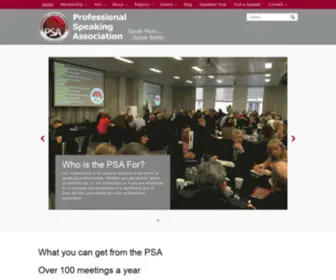 Professionalspeaking.biz(Professional Speaking Association) Screenshot