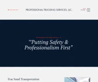 Professionaltruckingservicesllc.com(Professional Trucking Services) Screenshot