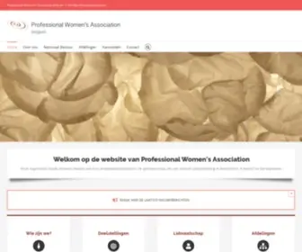 Professionalwomen.be(Professional Women's Association) Screenshot