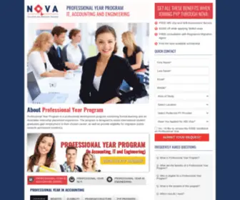 Professionalyearprogramaustralia.com.au(Nova Education) Screenshot