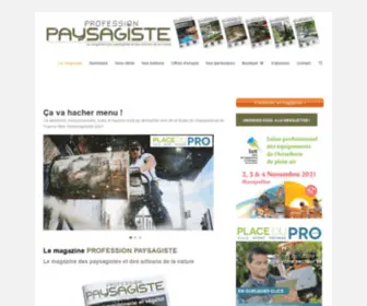 Professionpaysagiste.com(Profession Paysagiste) Screenshot