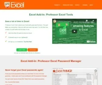 Professor-Excel.com(Become a real Excel expert with Professor Excel) Screenshot