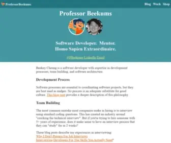 Professorbeekums.com(Professor Beekums) Screenshot
