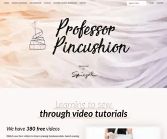 Professorpincushion.com(Learning to sew through step by step video tutorials. Nothing) Screenshot
