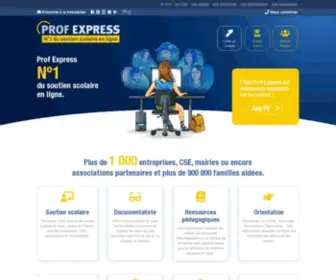 Profexpress.com(Soutien scolaire en ligne Prof Express) Screenshot