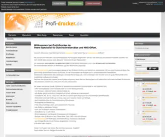 Profi-Drucker.de(Ihr Spezialist für Durchschreibesätze und HKS) Screenshot