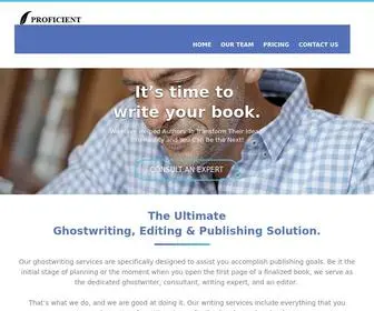 Proficientghostwriter.com(Ghostwriter for Hire from a Best Ghostwriting Services & Company for Professional Book) Screenshot