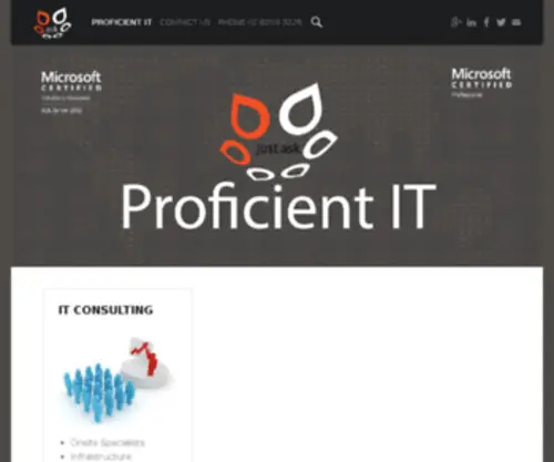 Proficientit.com.au(Professional Web Design) Screenshot