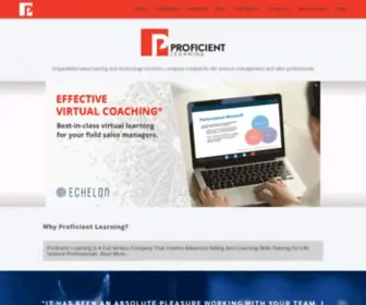 Proficientlearning.com(Proficient Learning life science sales training and coaching support) Screenshot