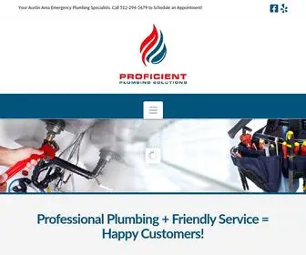 Proficientplumbingaustin.com(Austin Plumber) Screenshot