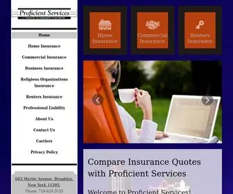 Proficientservices.com(Business Insurance Specialist) Screenshot