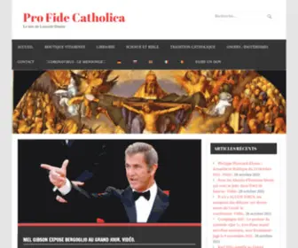 Profidecatholica.com(Pro Fide Catholica) Screenshot