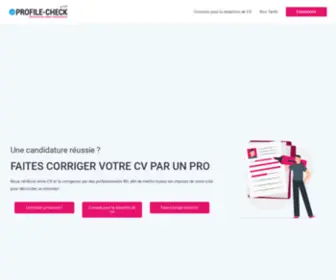 Profile-Check.net(I Correction de CV en ligne par des Pro) Screenshot