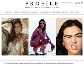 Profile-Models.com(Profile Model Management fashion model agency based in London) Screenshot