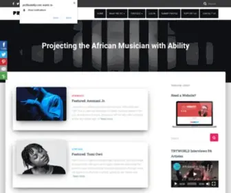 Profileability.com(Projecting the African Musician with Ability) Screenshot