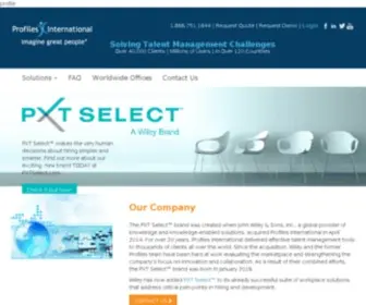 Profilesinternational.com(Homepage for Profiles International) Screenshot