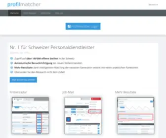 Profilmatcher.ch(Startseite) Screenshot