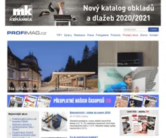 Profimag.cz(Internetové stránky časopisu Obklady) Screenshot