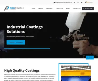 Profinishcoatings.com.au(Industrial Coatings Solutions) Screenshot