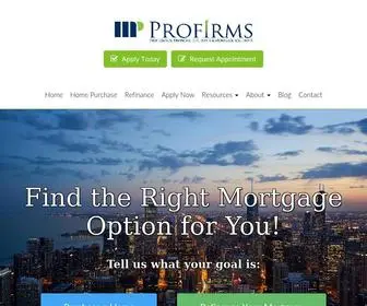 Profirmscapital.com(Conventional, FHA, VA, and Jumbo in San Diego, CA) Screenshot