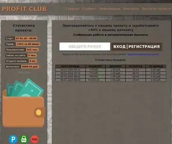 Profit-Club.site(PROFIT CLUB) Screenshot