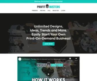 Profitbusters.com(Find Winning Designs To Sell On Your Online Store) Screenshot