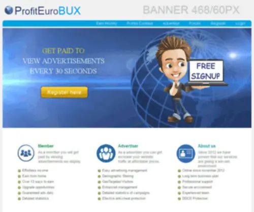Profiteurobux.com(Earn money) Screenshot