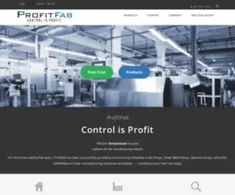 Profitfab.com(ProfitFab Manufacturing Software) Screenshot