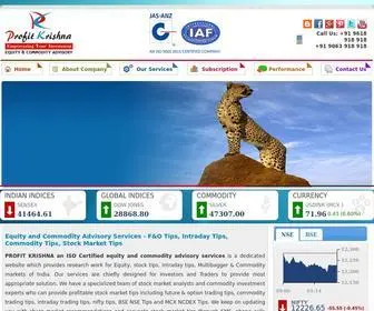 Profitkrishna.com(Equity and Commodity Advisory Services) Screenshot