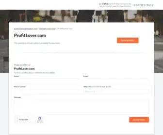 Profitlover.com(This premium domain name) Screenshot