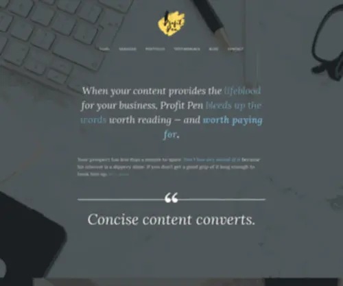 Profitpen.co(Concise content converts) Screenshot