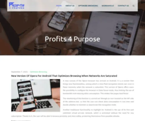 Profits4Purpose.com(Profits 4 Purpose) Screenshot