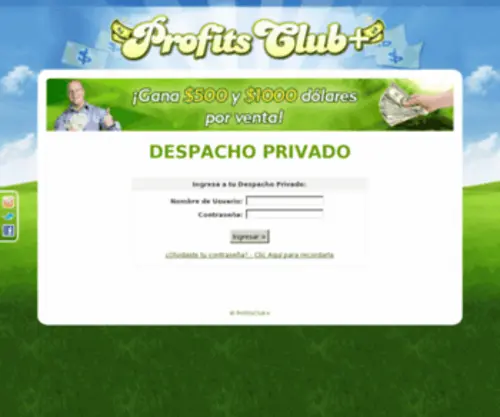 Profitsclubplus.com(Despacho Privado) Screenshot