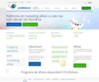 Profitshare.ro(Platforma de marketing afiliat) Screenshot