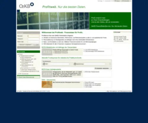 Profitweb.at(OeKB Kundenportal) Screenshot