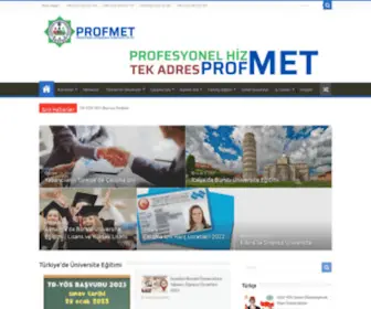 Profmet.com.tr(Türkiye'de Sınavsız Üniversite) Screenshot