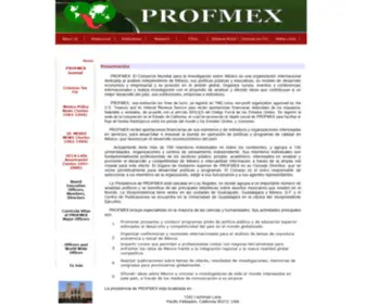 Profmex.org(PROFMEX-Consorcio Mundial para la Investigación sobre México) Screenshot