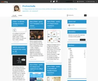 Profmichelle.com(Ce blog propose des exercices et des articles de langue française à tous mes élèves) Screenshot