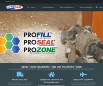 Profoam.com(Spray Foam Rig Trailers and Insulation Equipment by Profoam) Screenshot