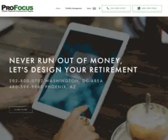 Profocus.com(Financial Advisory Firm) Screenshot
