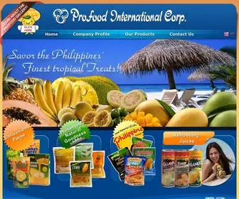 Profoodcorp.com(Savor the Philippines' finest tropical treats 44 years of world) Screenshot
