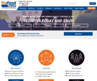 Profoodtech.com(ProFood Tech 2021) Screenshot