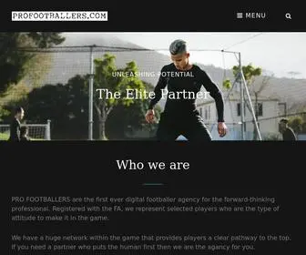 Profootballers.com(Who we are) Screenshot