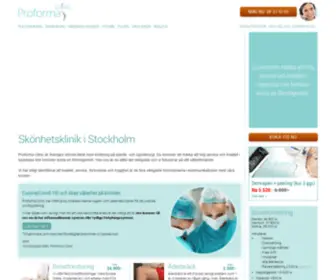 Proformaclinic.se(Skönhetsklinik i Stockholm) Screenshot